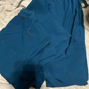Navy blue sketcher scrub set